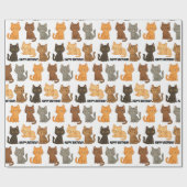 Verjaardag Kitten Collectie Cadeaupapier (Vlak)