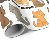 Verjaardag Kitten Collectie Cadeaupapier (Rol Hoek)
