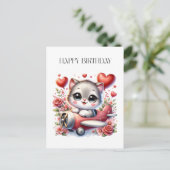 Verjaardag Kitten Piloot Feestdagenkaart (Staand voorkant)