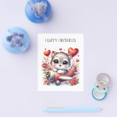 Verjaardag Kitten Piloot Flyer (Enkel)