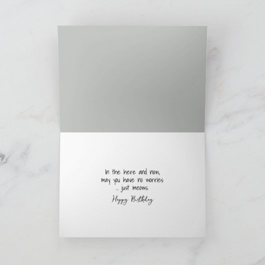 Verjaardag kitten schets op wit kaart (Binnen)