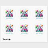 Verjaardag Kitten Stickers (Vel)