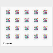 Verjaardag Kitten Stickers (Vel)