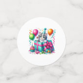 Verjaardag Kitten Tafel Confetti (Kleine voorkant)