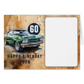 Verjaardag Klassieke Amerikaanse Spier Auto (Voorkant Horizontaal)