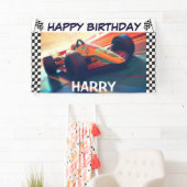 VERJAARDAG KLASSIEKE RACEAUTO BANNER (Insitu)