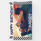 VERJAARDAG KLASSIEKE RACEAUTO BANNER (Verticaal)