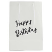 Verjaardag klein meisje met huisdier konijn medium cadeauzakje (Achterkant)