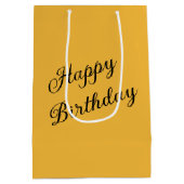 Verjaardag klein meisje met zonnebloem medium cadeauzakje (Achterkant)