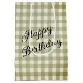 Verjaardag klein meisje met zonnebloem medium cadeauzakje (Achterkant)