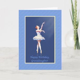 Verjaardag, Kleindochter, Ballerina op Pointe Kaart