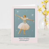 Verjaardag kleindochter, balletdanseres kaart (Gele Bloem)