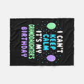 Verjaardag kleindochter, ik kan niet rustig blijve fleece deken (Voorkant (Horizontaal))