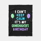 Verjaardag kleindochter, ik kan niet rustig blijve fleece deken (Voorkant)