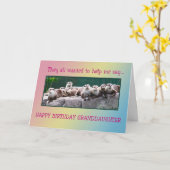 Verjaardag kleindochter met otters kaart (Gele Bloem)