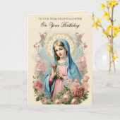 Verjaardag kleindochter Religieus bloemenschrift Kaart (Gele Bloem)