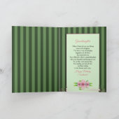 Verjaardag, kleindochter, roze pioenen / reflectie kaart (Binnen)