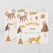 Verjaardag kleine Oerwouden Bedankkaart (Voorkant / Achterkant)