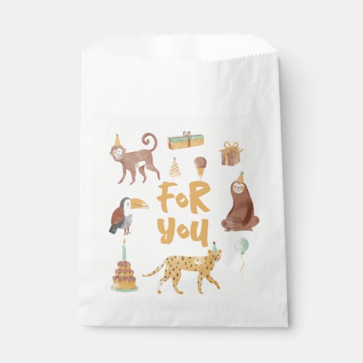 Verjaardag kleine Oerwouden Bedankzakje (Voorkant)