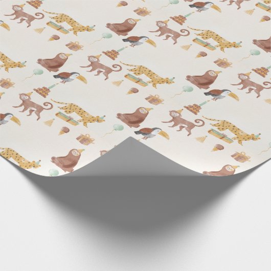 Verjaardag kleine Oerwouden Cadeaupapier (Hoek)