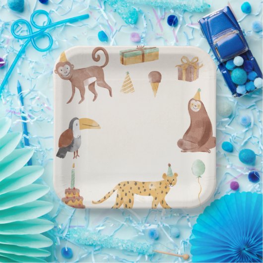 Verjaardag kleine Oerwouden Papieren Bordje (Feest)