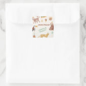 Verjaardag kleine Oerwouden Vierkante Sticker (Tas)