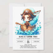 Verjaardag kleine piraat kaart (Voorkant)