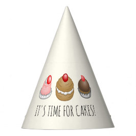Verjaardag kleine taartjes feesthoedjes