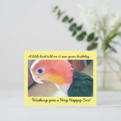 Verjaardag kleine vogel briefkaart (Staand voorkant)