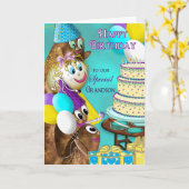 VERJAARDAG - Kleinzoon - AARDAPPELFAMILIE Kaart (Gele Bloem)