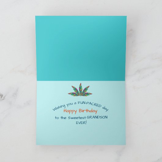 Verjaardag, kleinzoon, Amerikaanse Indiaanse tipi  Kaart (Binnen)