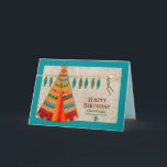 Verjaardag, kleinzoon, Amerikaanse Indiaanse tipi  Kaart<br><div class="desc">Leuke kindergroet met mooie tipi en heldere levendige kleuren in veren.  Zie dezelfde en/of vergelijkbare afbeelding in Indiaanse Collecties onder Mijn Collecties</div>