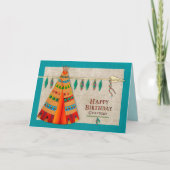 Verjaardag, kleinzoon, Amerikaanse Indiaanse tipi  Kaart (Voorkant)