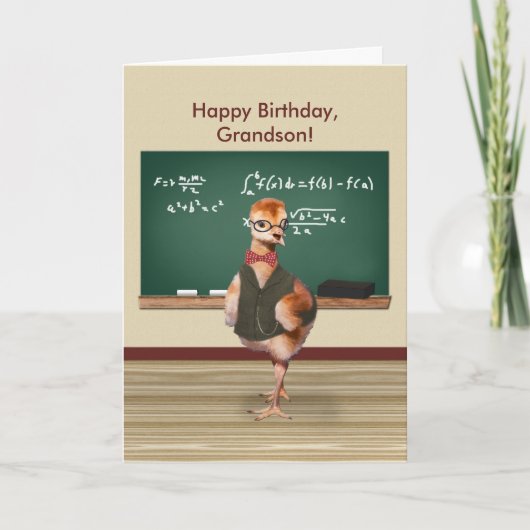 Verjaardag, kleinzoon, Baby Bird, Kaart (Voorkant)