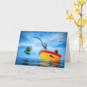 Verjaardag kleinzoon Hij is Catch of a Lifetime Ge Kaart (Gele Bloem)