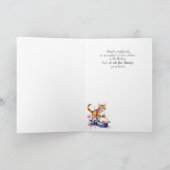 Verjaardag kleinzoon Leuke Schattigee kat op skate Kaart (Binnen)