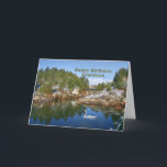 Verjaardag, kleinzoon, Mountain Lake, Zwaan, Kaart<br><div class="desc">Een bergmeer met een zwaan is het decor voor dit kleurrijke verjaardagsfeest wenskaart. Voel je vrij om de binnenkant te veranderen om aan je behoeften te voldoen.</div>