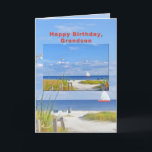 Verjaardag, kleinzoon, strand en oceaan Uitzicht K Kaart<br><div class="desc">Dit digitale schilderij is gebaseerd op een reeks foto's die zijn gemaakt op Sanibel Island,  Florida. Het is een mooi verjaardagsfeest wenskaart.</div>