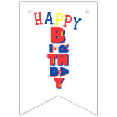 Verjaardag Kleur Remix Slagboom Vlaggenlijn Vlaggetjes (Tweede vlag)