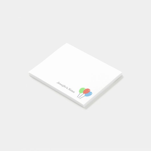 Verjaardag Kleurballonnen Post-it® Notes (Schuin)