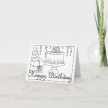 Verjaardag kleurkaart