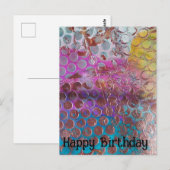 Verjaardag Kleurrijk Abstracte Stippen Briefkaart (Voorkant / Achterkant)