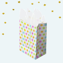 Verjaardag Kleurrijk Confetti in Pasteltinten Medium Cadeauzakje