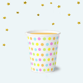Verjaardag Kleurrijk Confetti in Pasteltinten Papieren Bekers