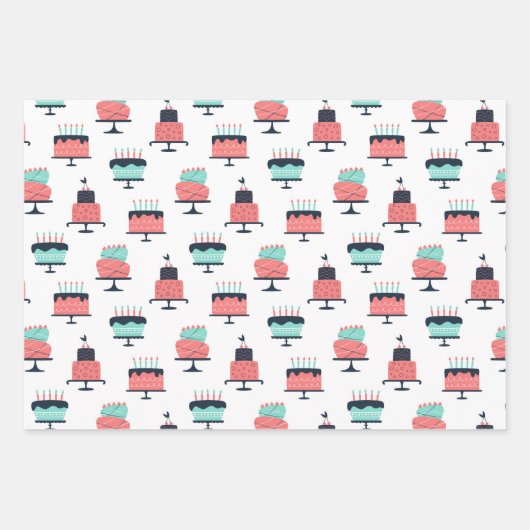 Verjaardag kleurrijk inpakpapier (Voorkant 3)