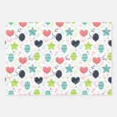 Verjaardag kleurrijk inpakpapier (Voorkant)