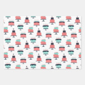 Verjaardag kleurrijk inpakpapier vel (Voorkant 3)