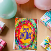 Verjaardag Kleurrijk Prachtig Bloemstuk Fun Boho Kaart