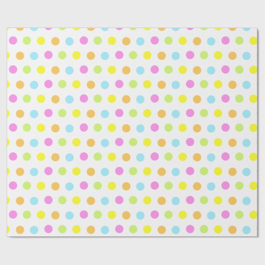 Verjaardag Kleurrijke Confetti in pastelkleuren Cadeaupapier (Vlak)