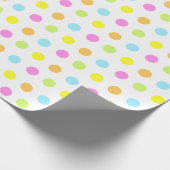 Verjaardag Kleurrijke Confetti in pastelkleuren Cadeaupapier (Hoek)